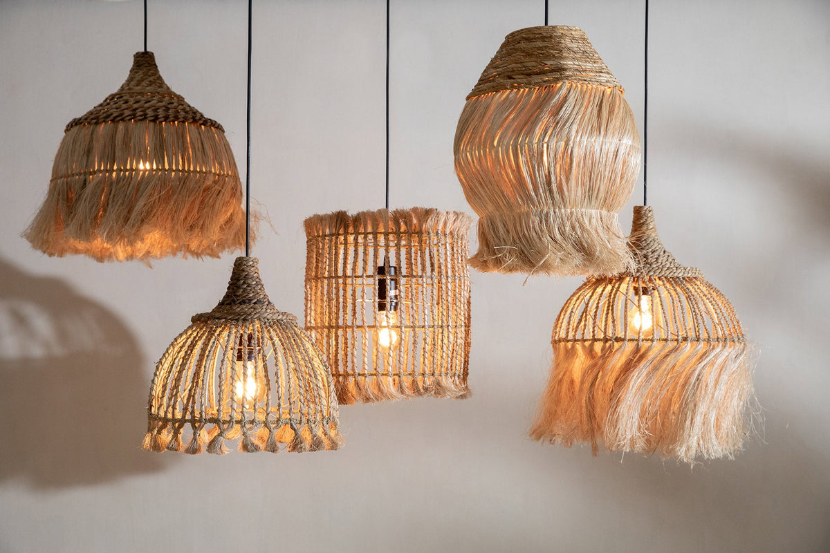 The Abaca Tassel Pendant Light - Natural - S Bazar Bizar