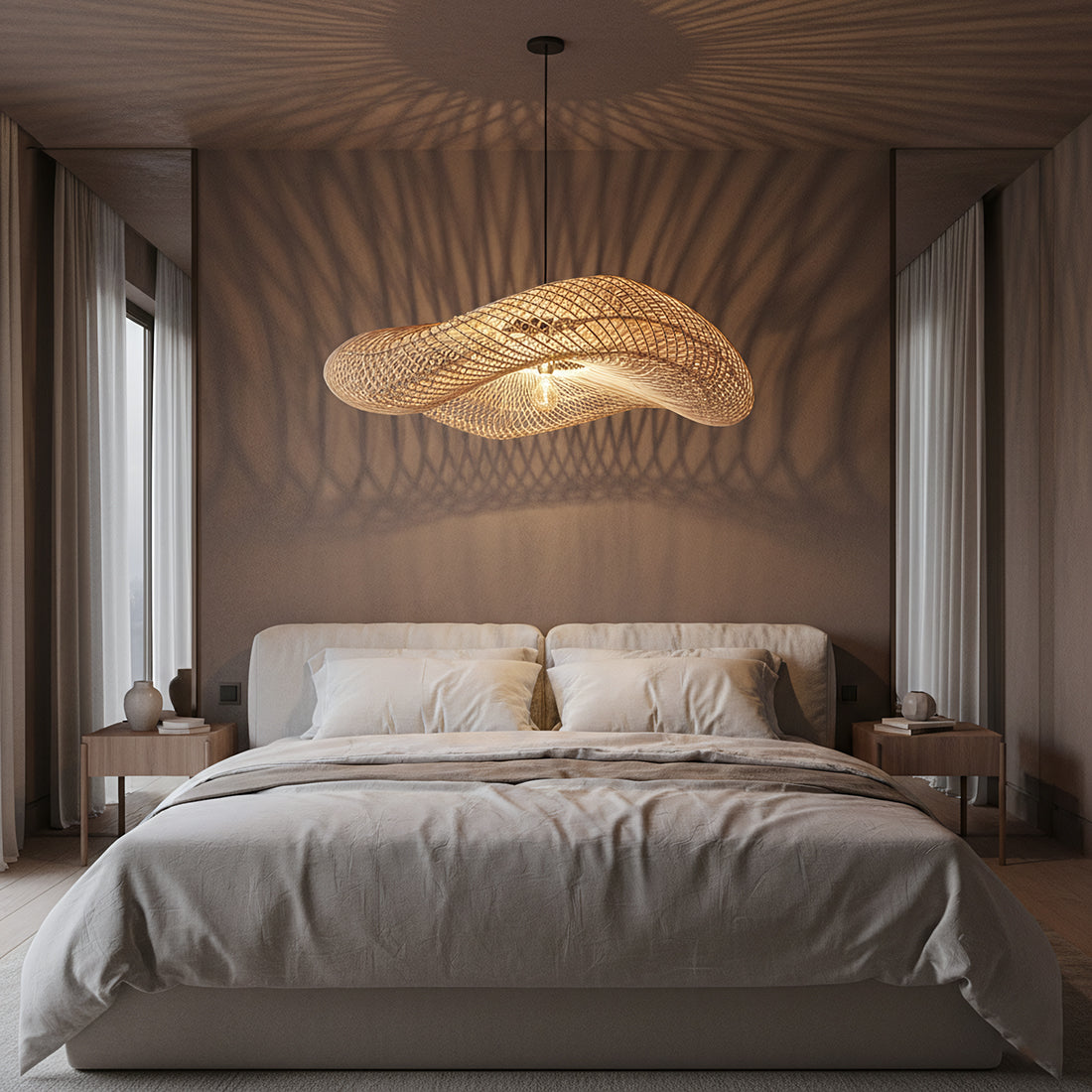 Pendant Light Wave Natural XL Raw Materials
