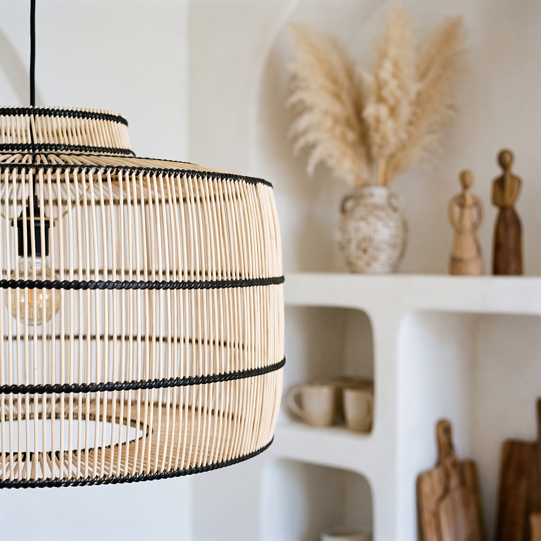 Stella Rattan Pendant Light Raw Materials