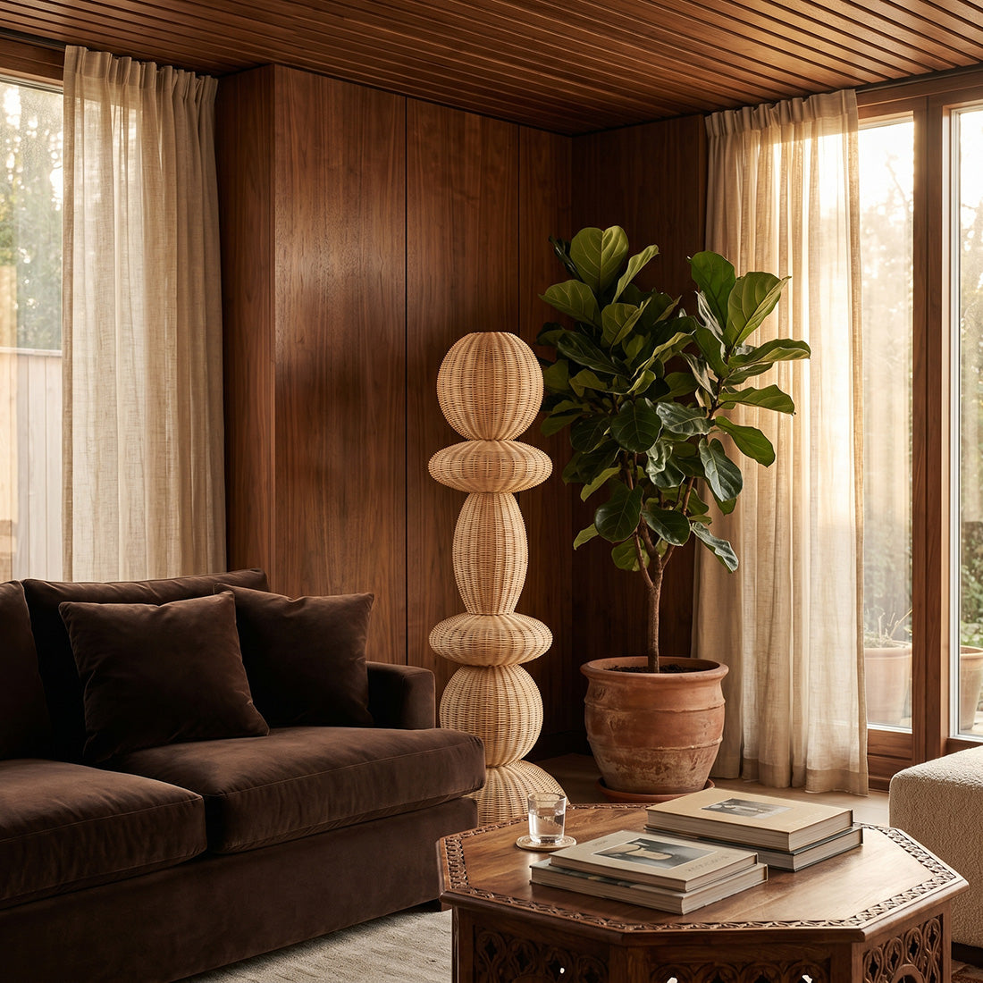 Tao Rattan Floor Lamp - 140cm Raw Materials