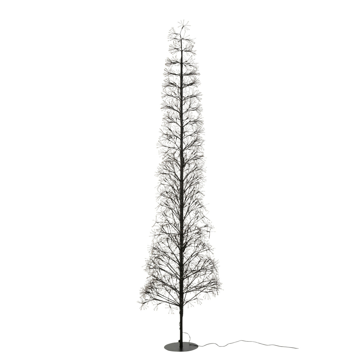 Christmas Tree Multicolor LED Lights Black Iron Extra Large H240cm J-Line