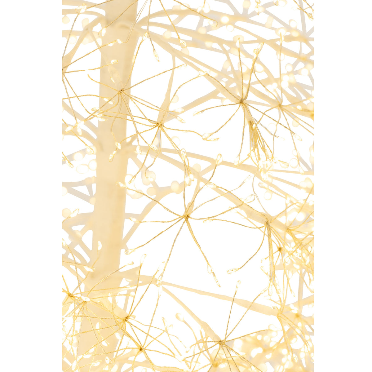 Christmas Tree with Warm White LED Lights, White Metal, Large H180 cm, J-Line