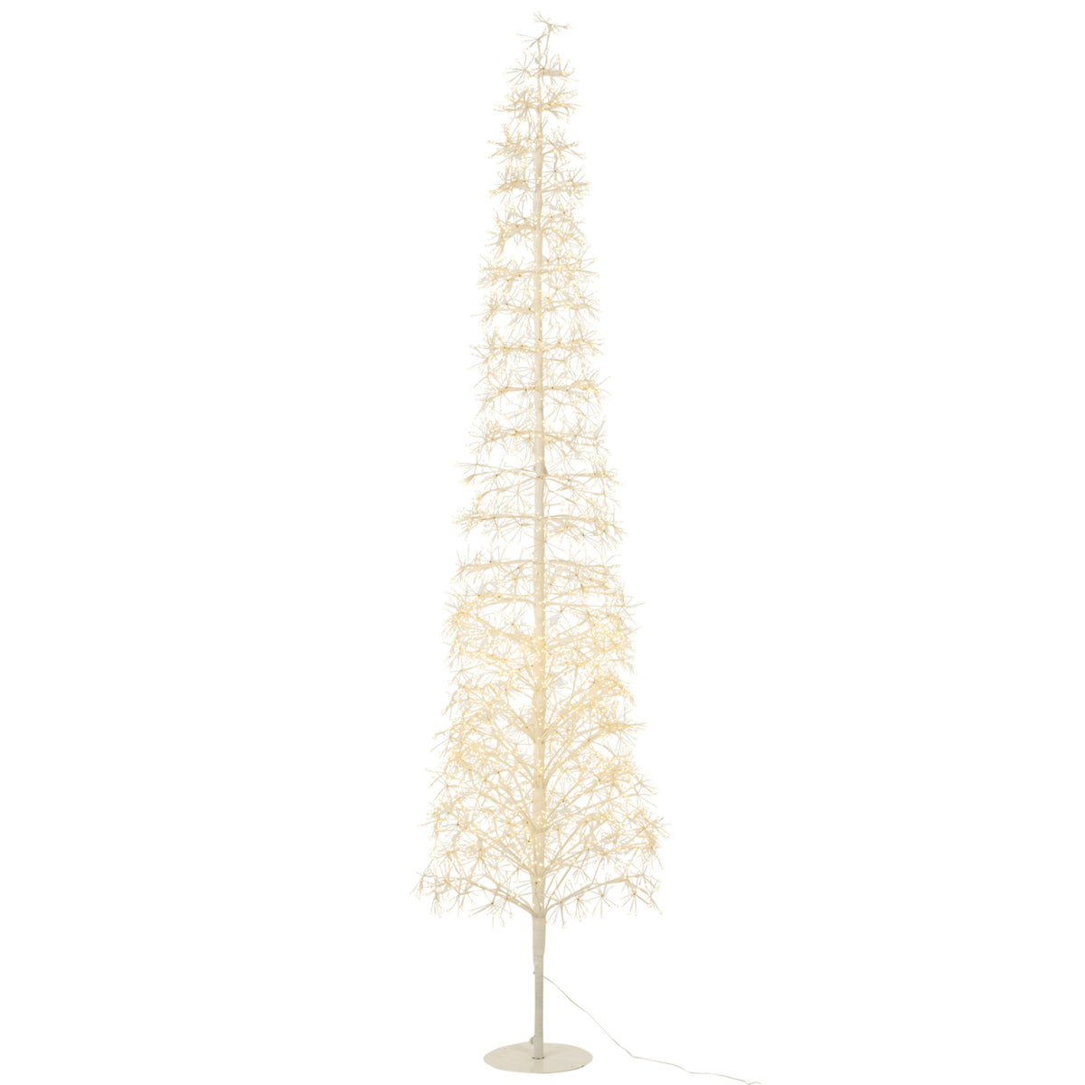 Christmas Tree Warm White LED Lights White Iron Extra Large H240cm J-Line