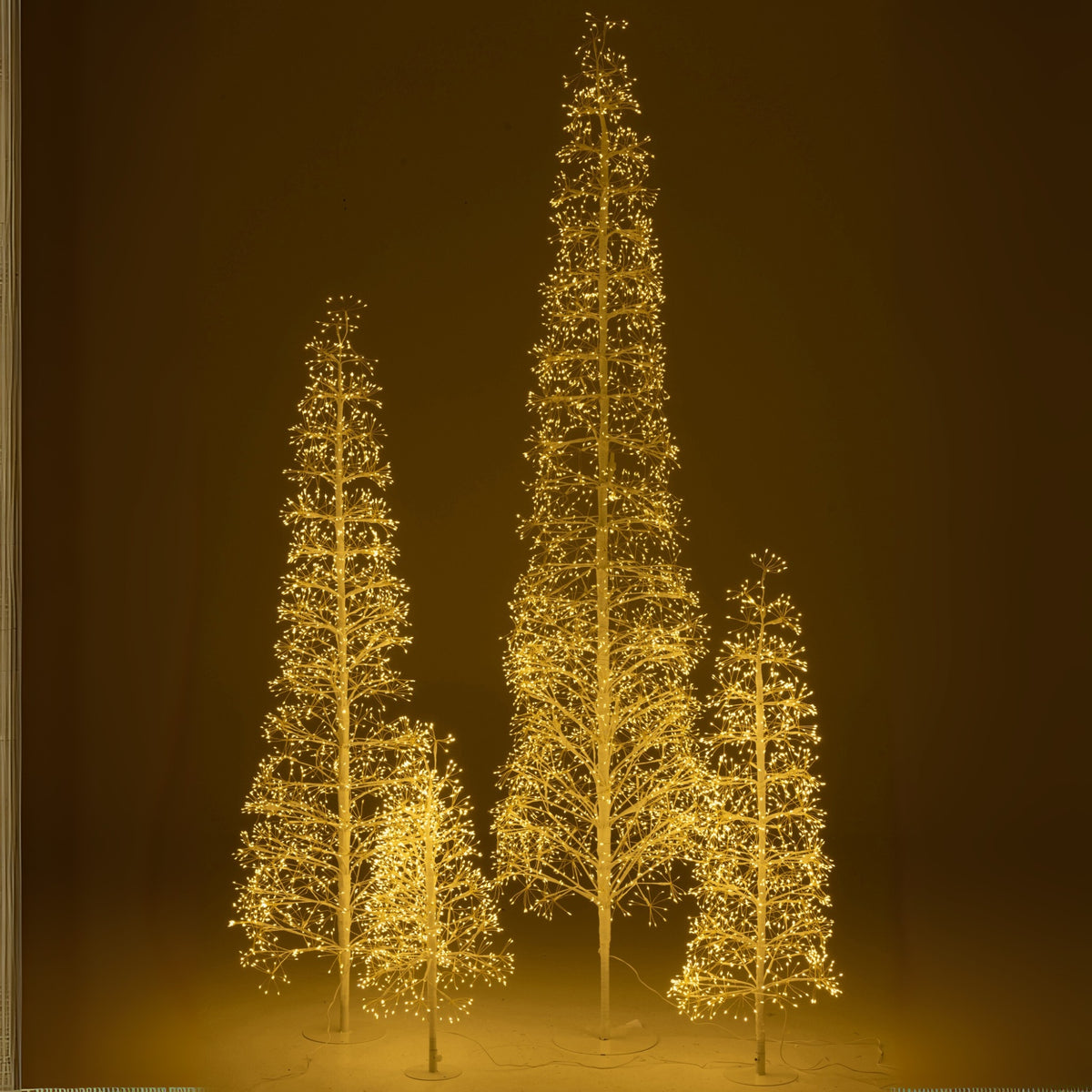 Christmas Tree Warm White LED Lights White Iron Extra Large H240cm J-Line