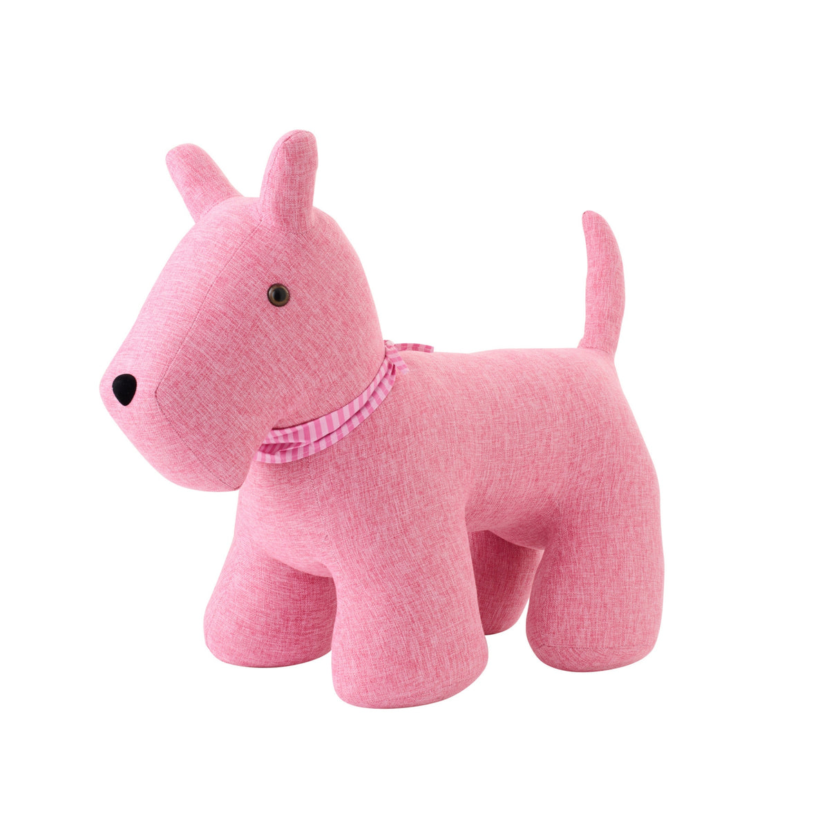 Dog Door Stopper with Scarf Polyester Pink Large J-Line