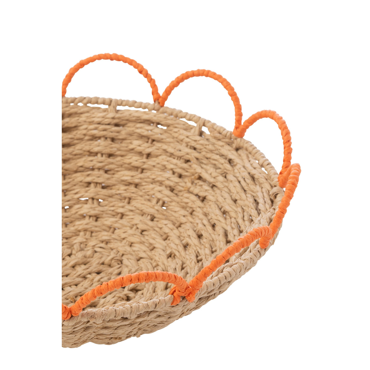Set of 2 Decorative Trays Pink/Orange Paper J-Line