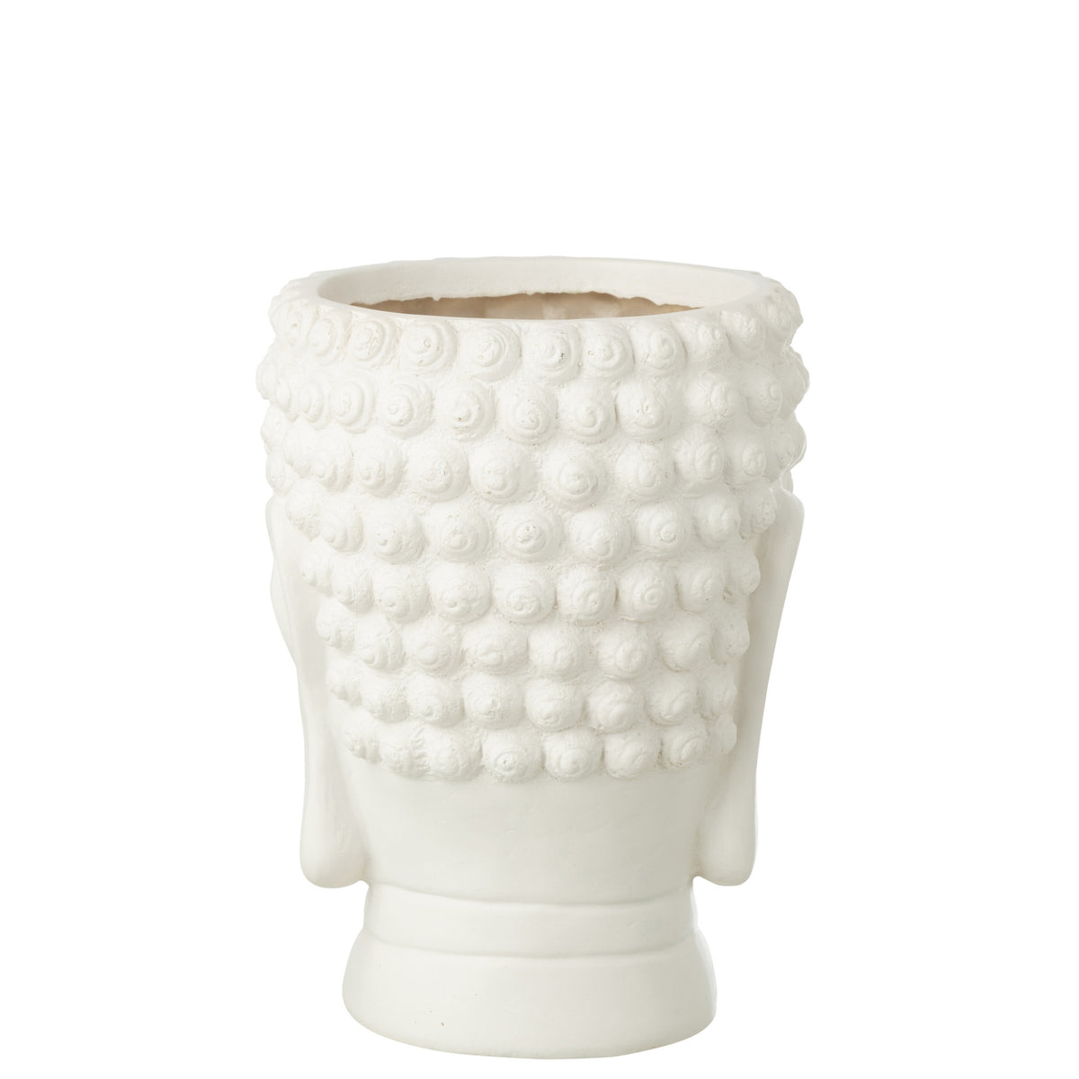 Buddha Flower Pot Polyresin White Large J-Line