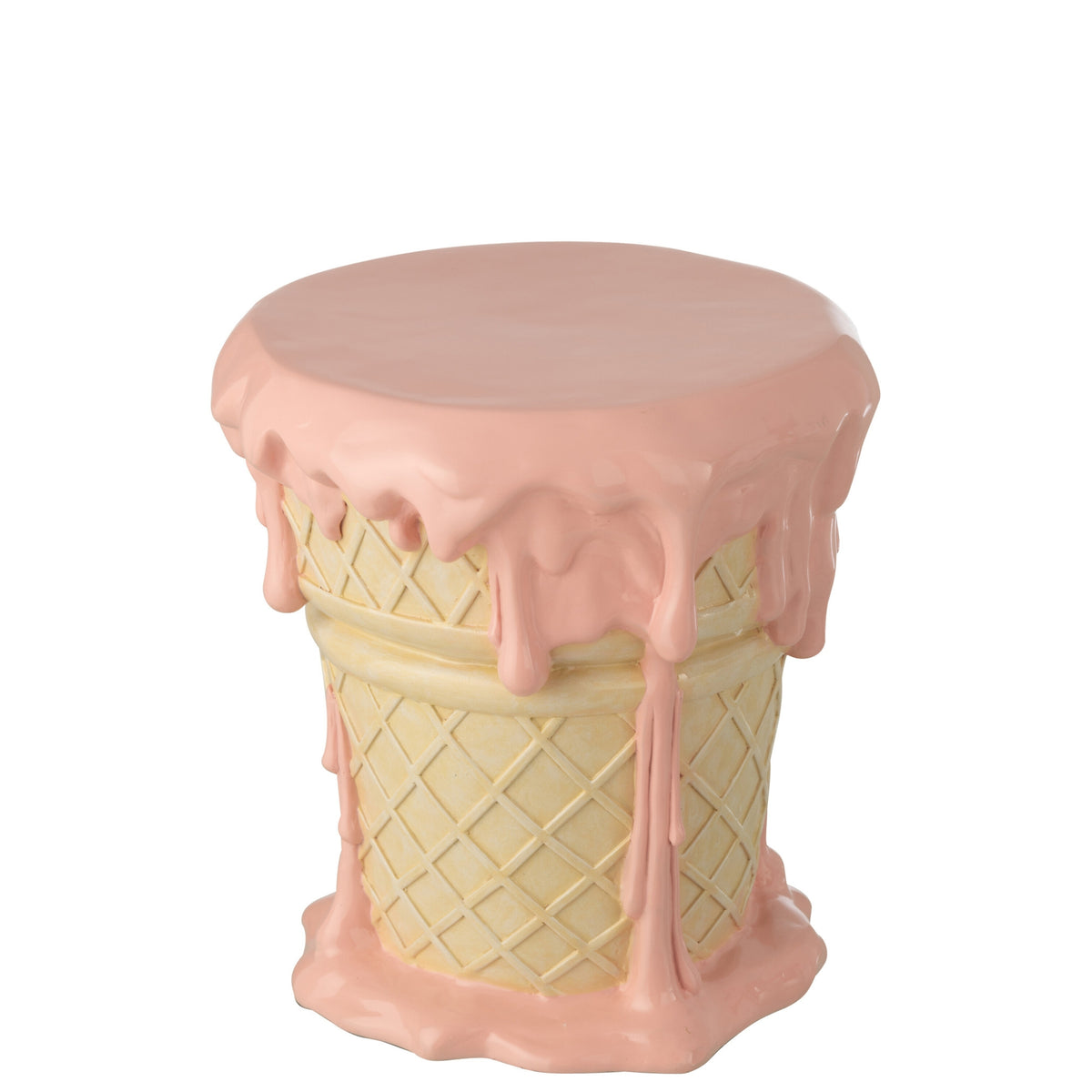 Side table Ijsje Polyresin Light pink/Beige J-Line