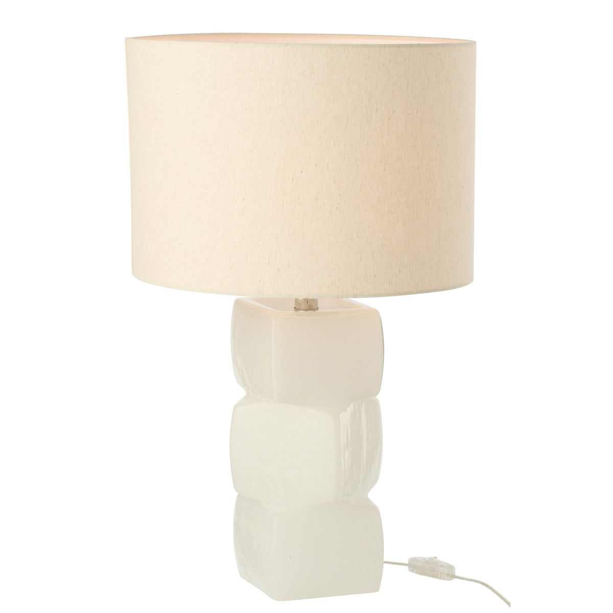 Table Lamp 3 Glass Cubes White J-Line