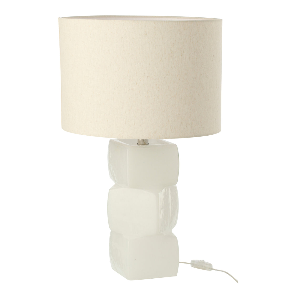 Table Lamp 3 Glass Cubes White J-Line