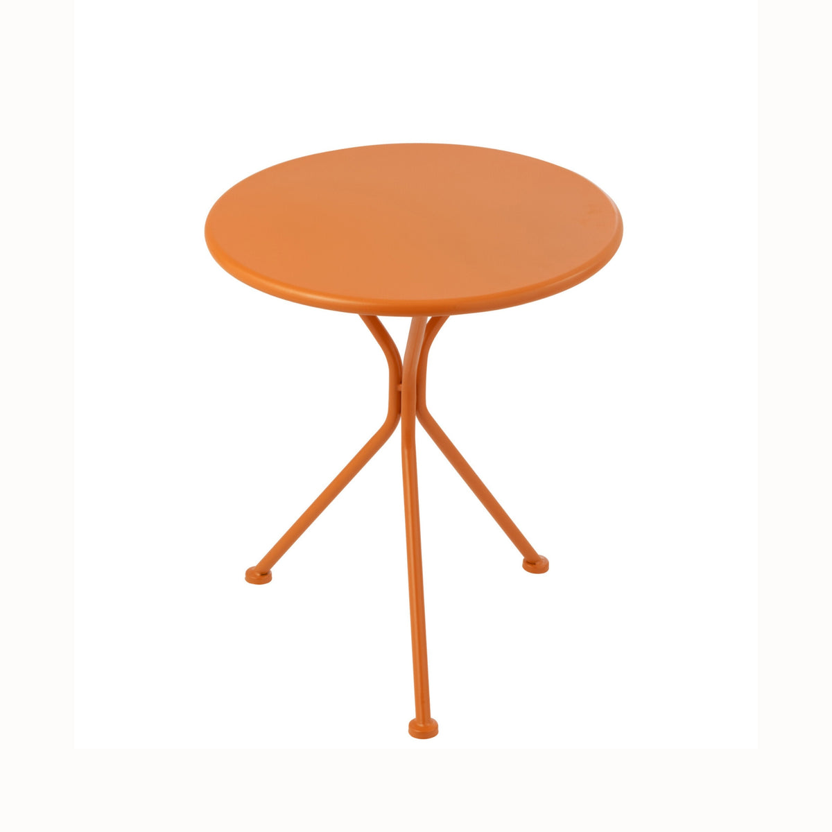 Garden Table Tripod Round Metal Orange Small J-Line
