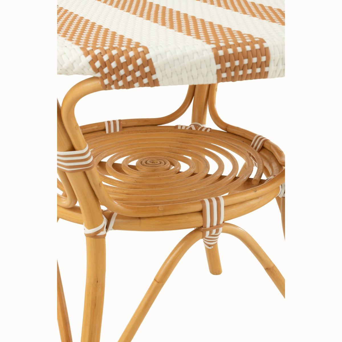 Dining Table Rattan Beige/White J-Line