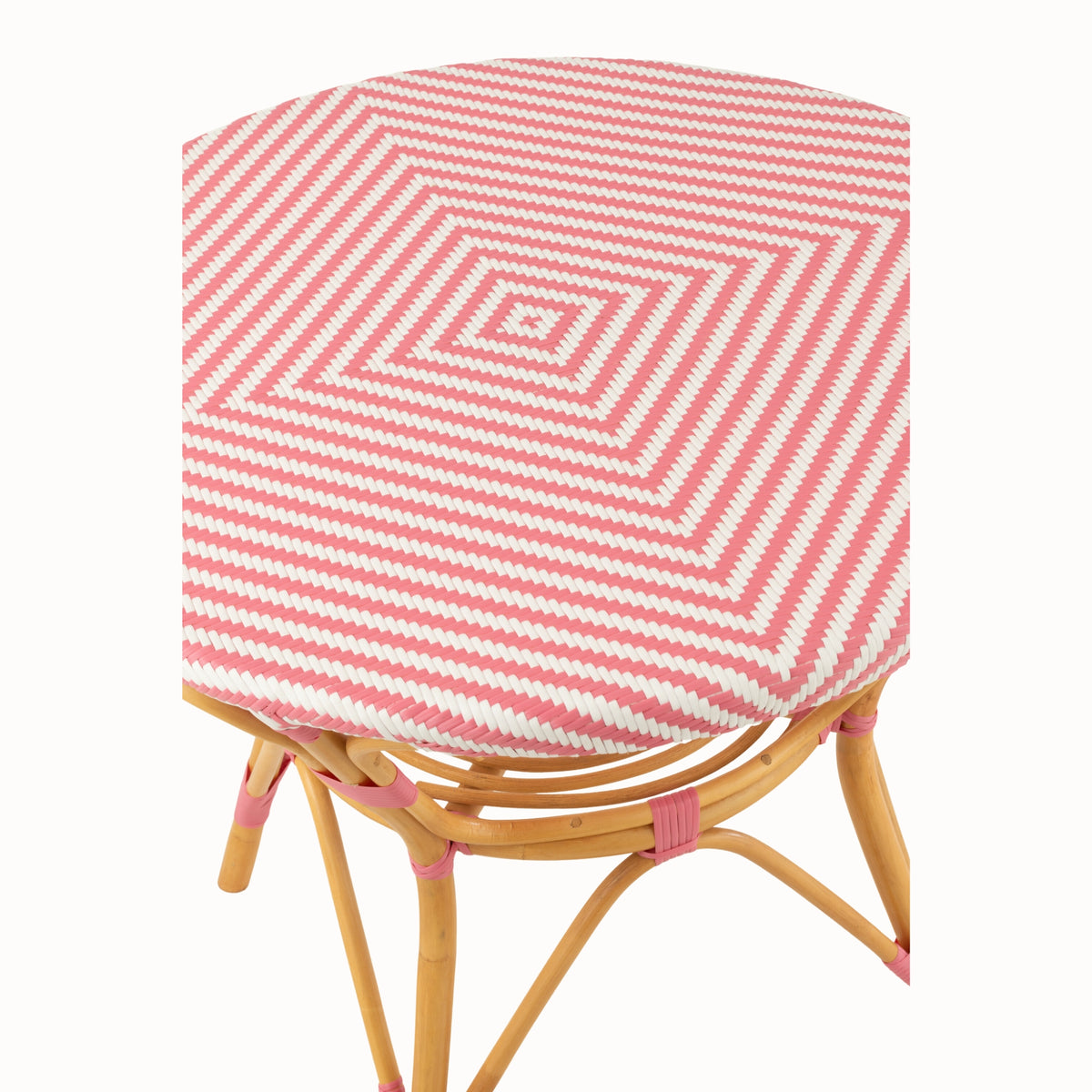 Dining Table Rattan Pink/White J-Line