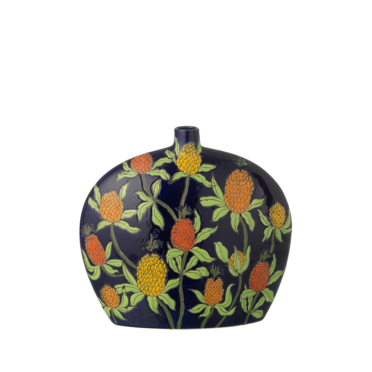 Pineapple Porcelain Vase Multicolor Medium J-Line