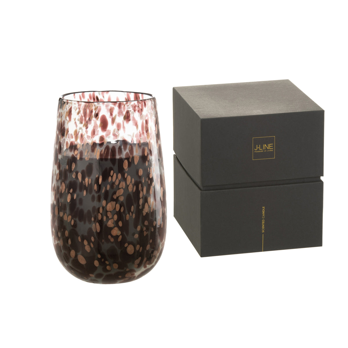 Scented Candle Mia Black/Mixed Glass Large 230 Hours J-Line
