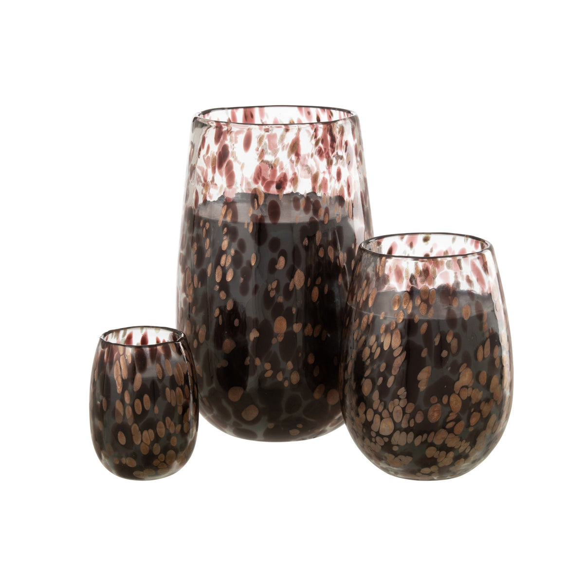 Scented Candle Mia Black/Mixed Glass Large 230 Hours J-Line