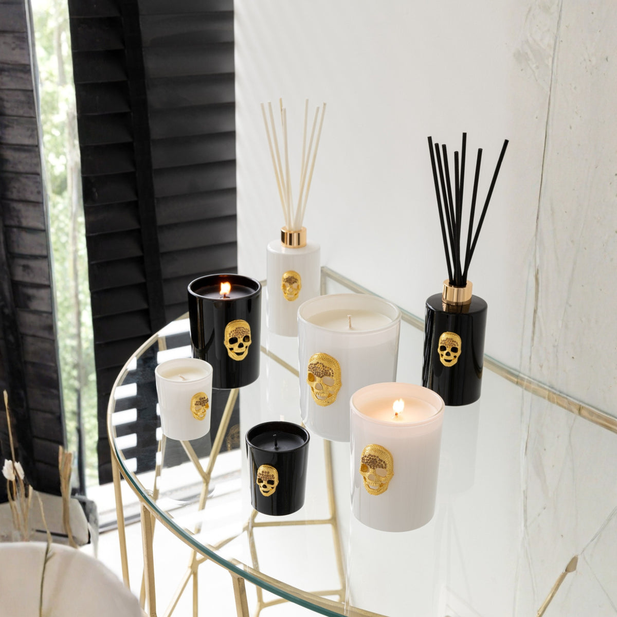 Skull Scented Candle Nuit Noire Large 65 Hours