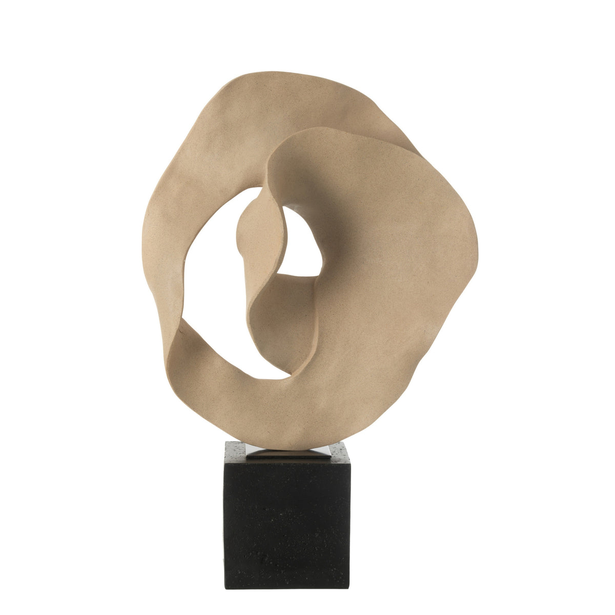 Abstract Decor on Plinth Resin Beige/Black J-Line