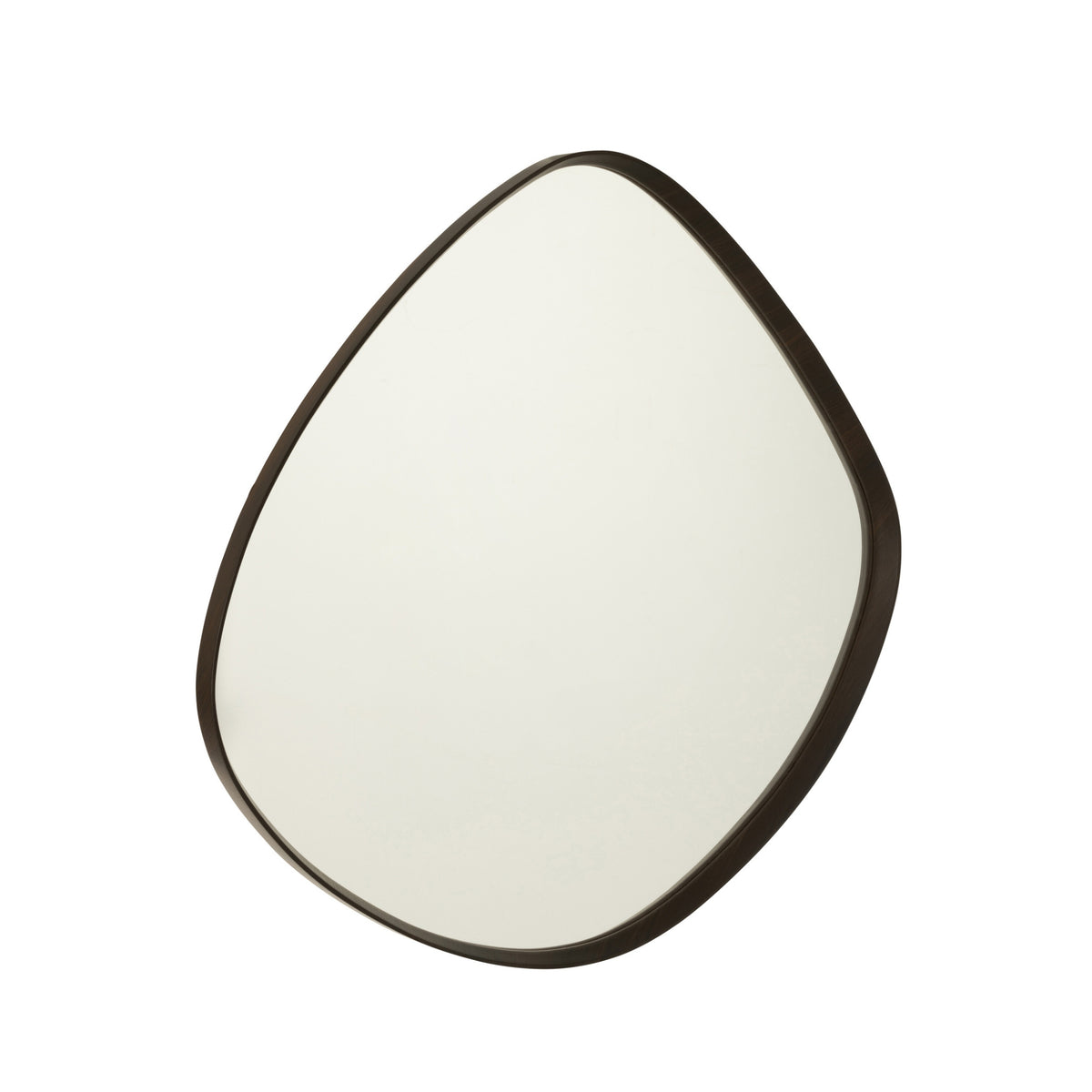 Wall Mirror Abstract Mirror/MDF Dark Brown Large