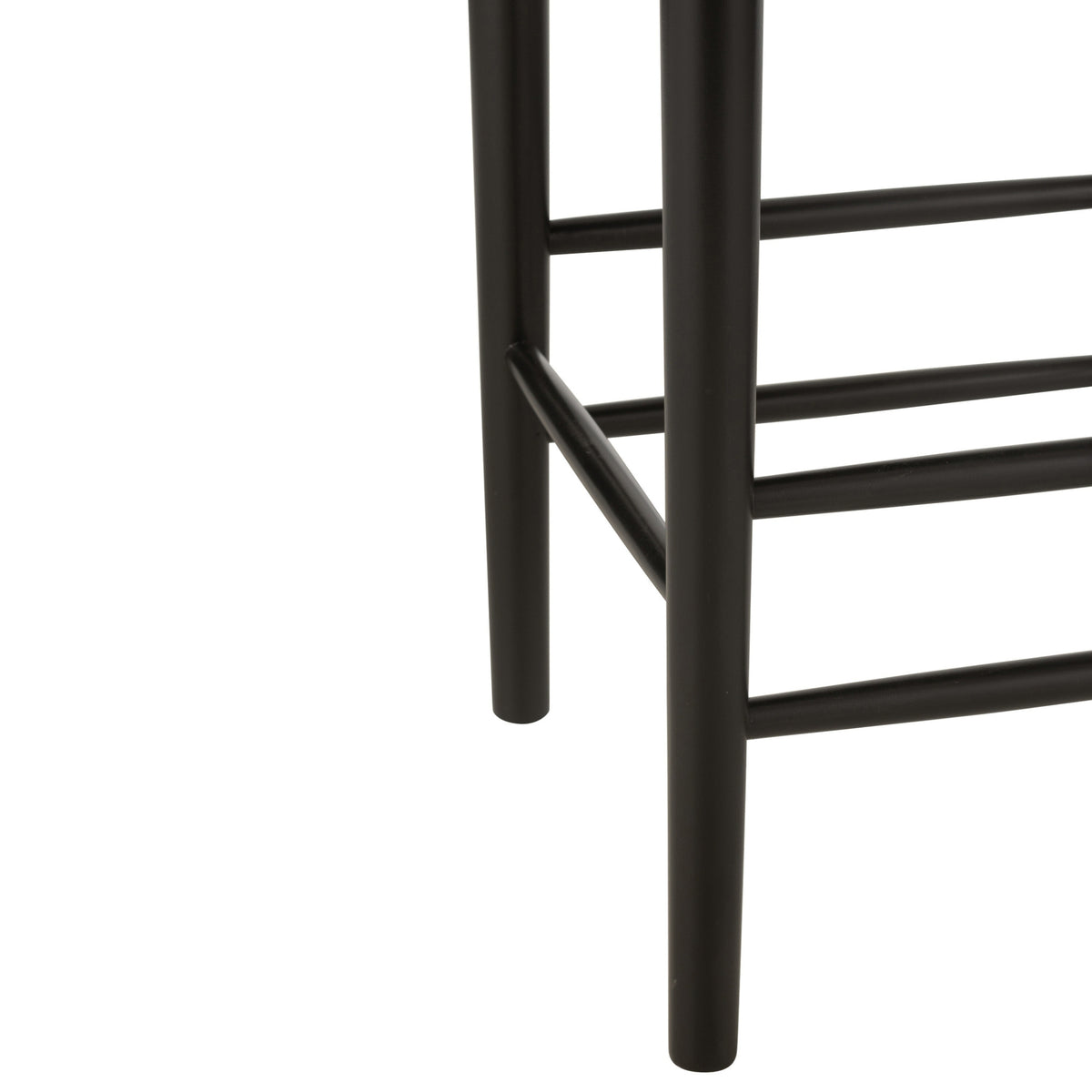 Bar stool Oriental Beech Wood/Rope Black J-Line