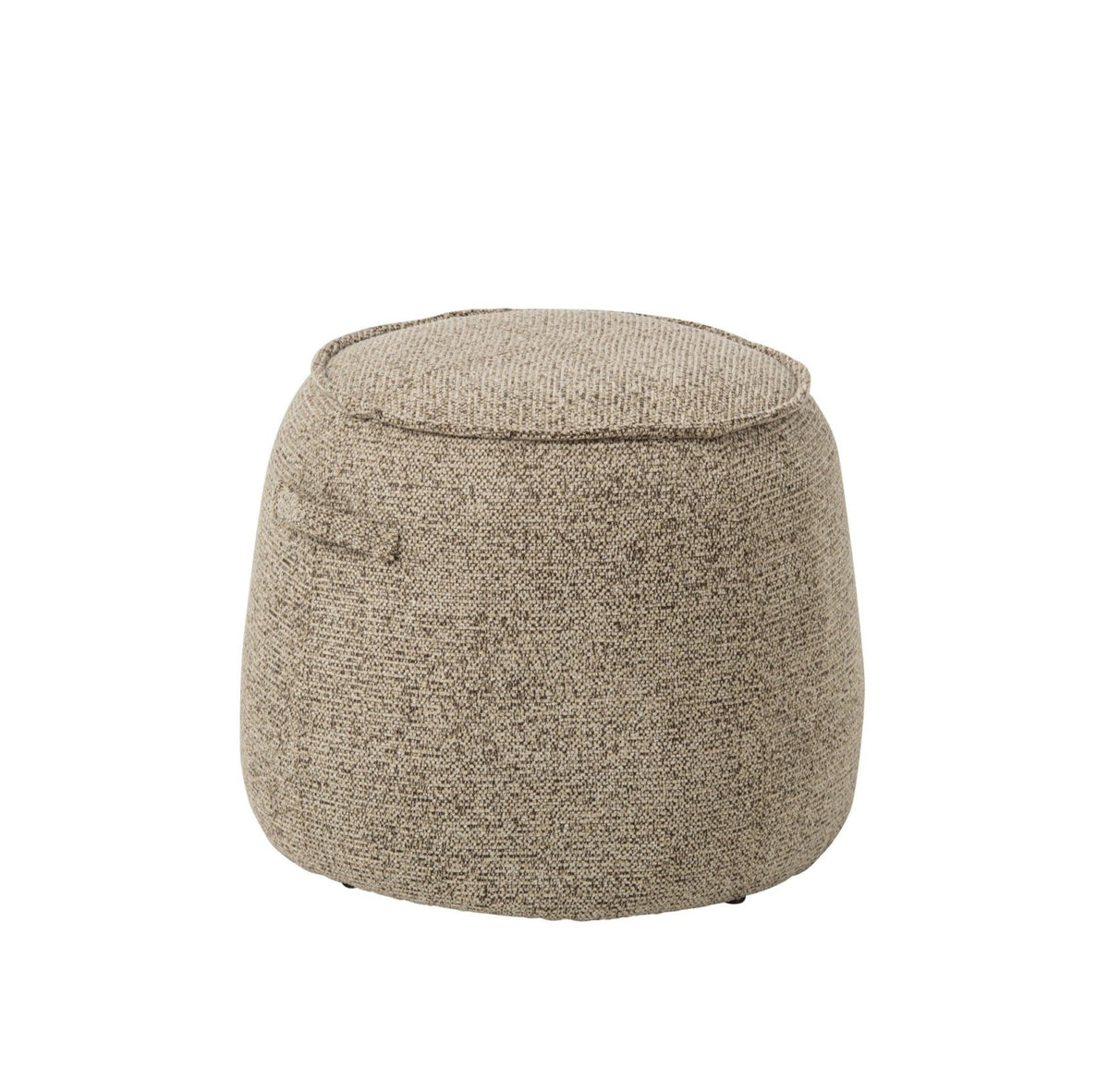 Pouf Alex Plywood/Fabric Brown/Ecru J-Line