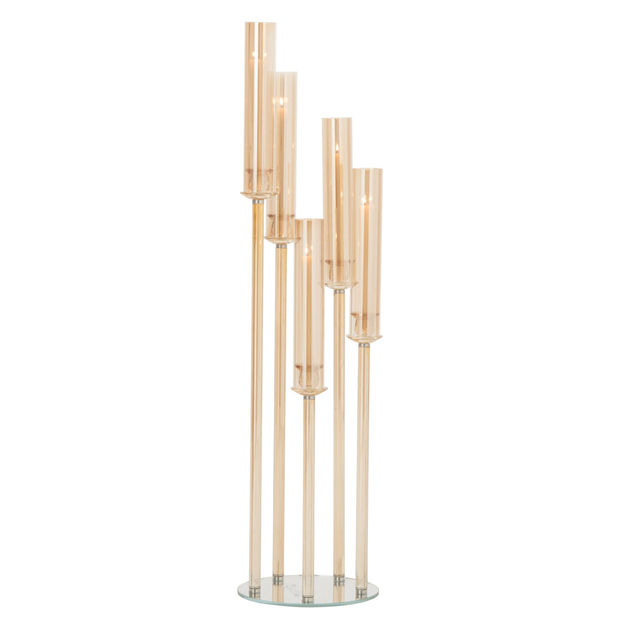 Candle Holder Crystal Gold J-Line