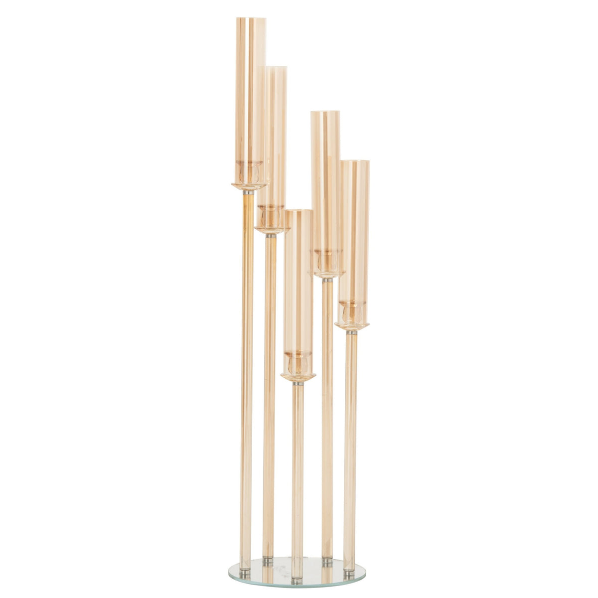 Candle Holder Crystal Gold J-Line