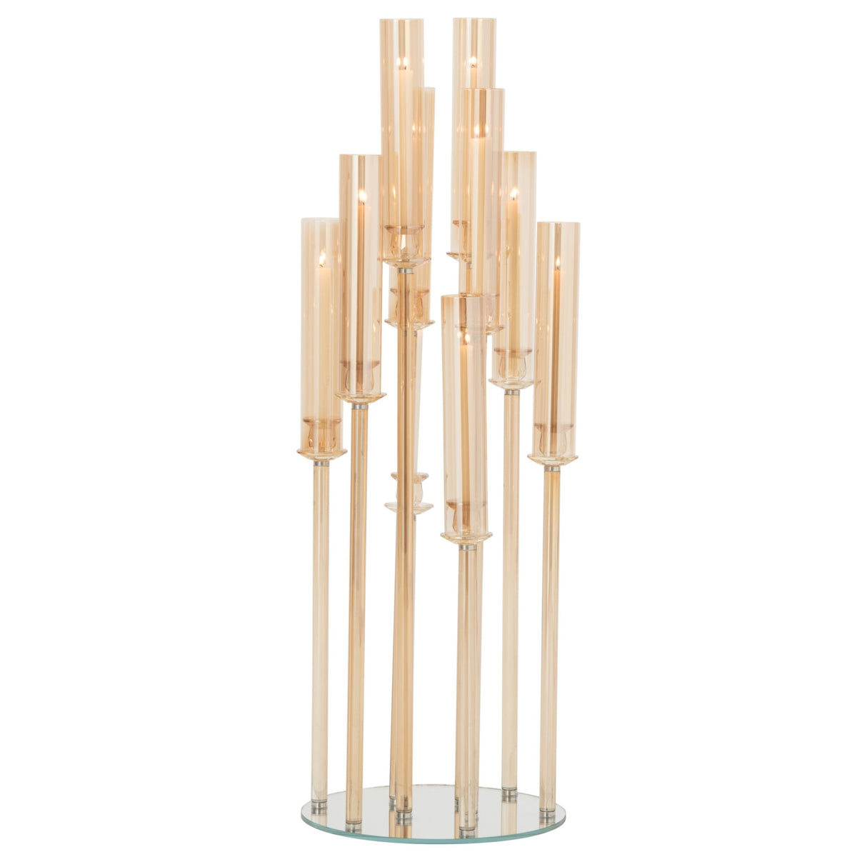 Candle Holder Crystal Gold J-Line