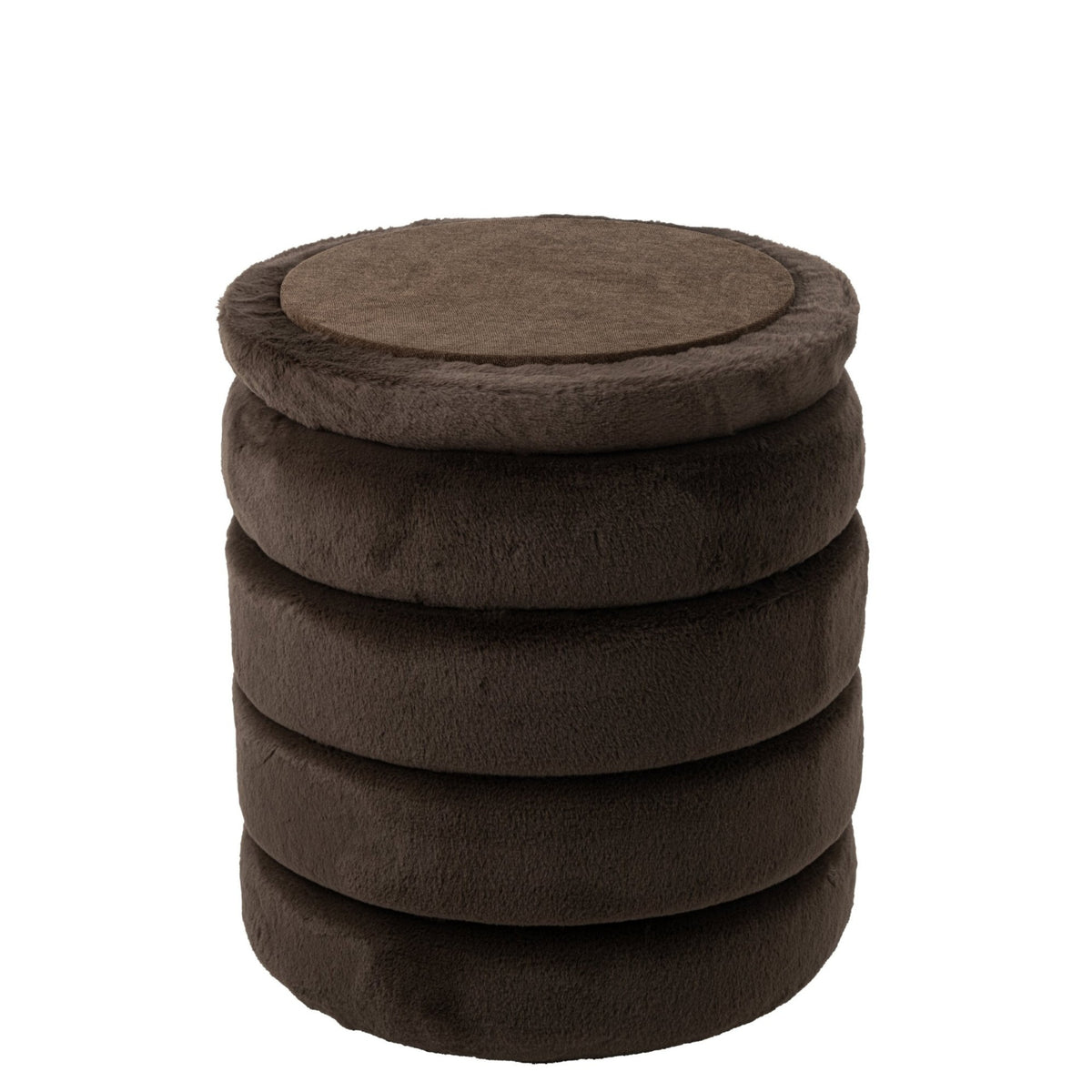 Pouf + Lid Mdf Dark Brown J-Line
