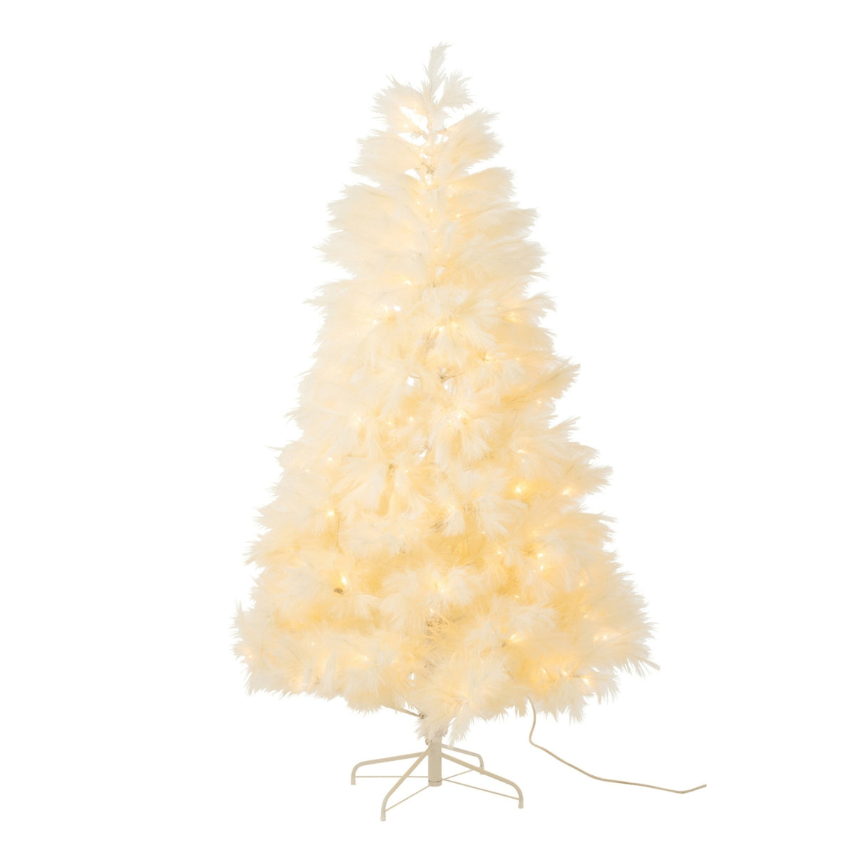 Christmas Tree 400 LED Pampas Metal Ecru H210cm J-Line