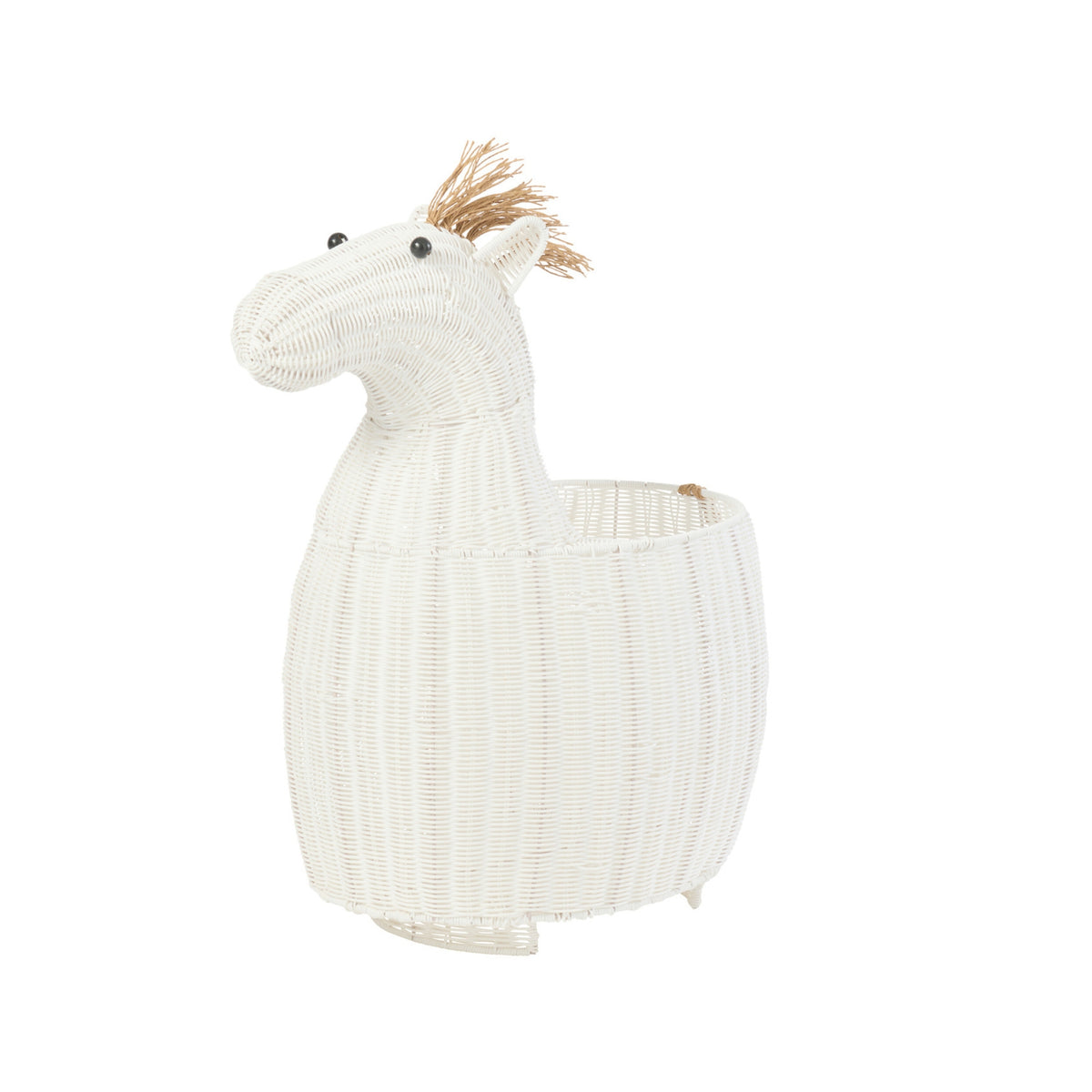 Plastic Horse Basket White J-Line