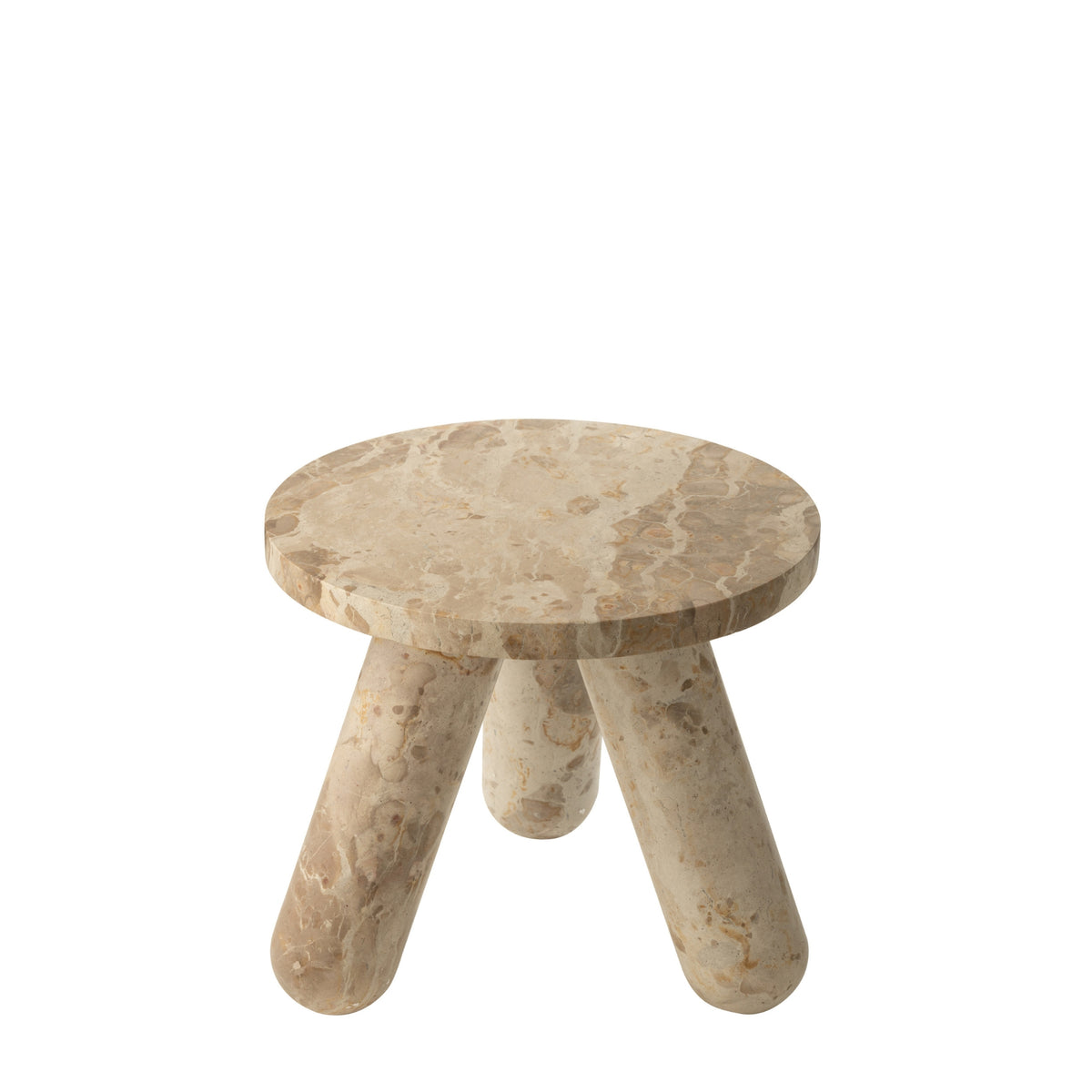 Side Table Round Marble Beige J-Line