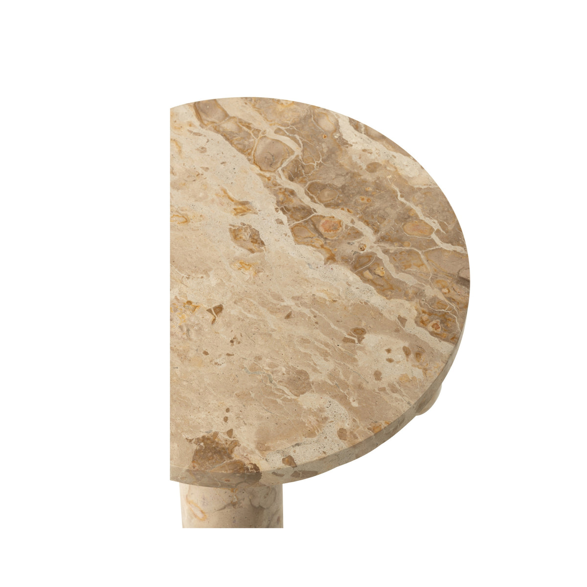 Side Table Round Marble Beige J-Line