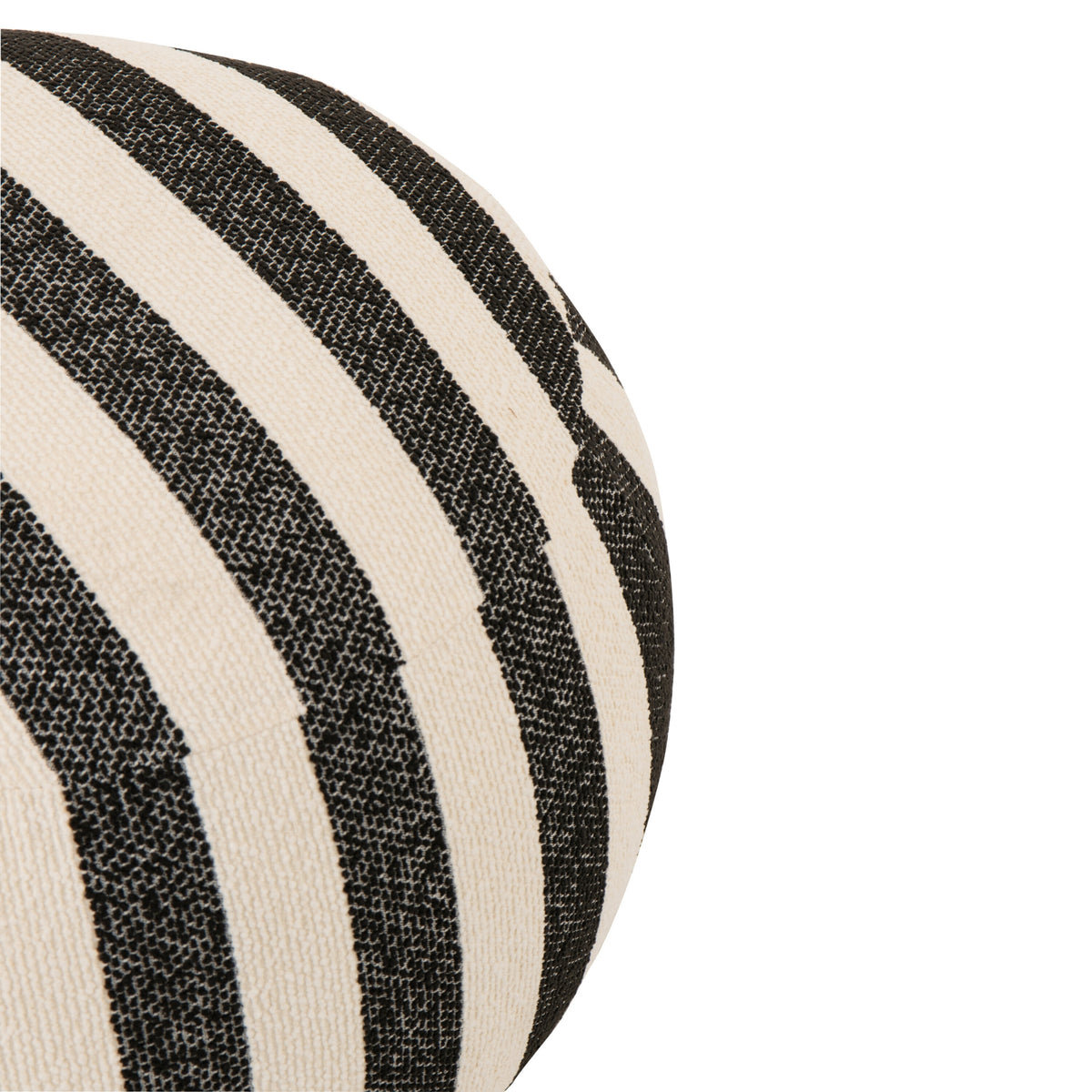 Striped Pouf Black/Off-White J-Line