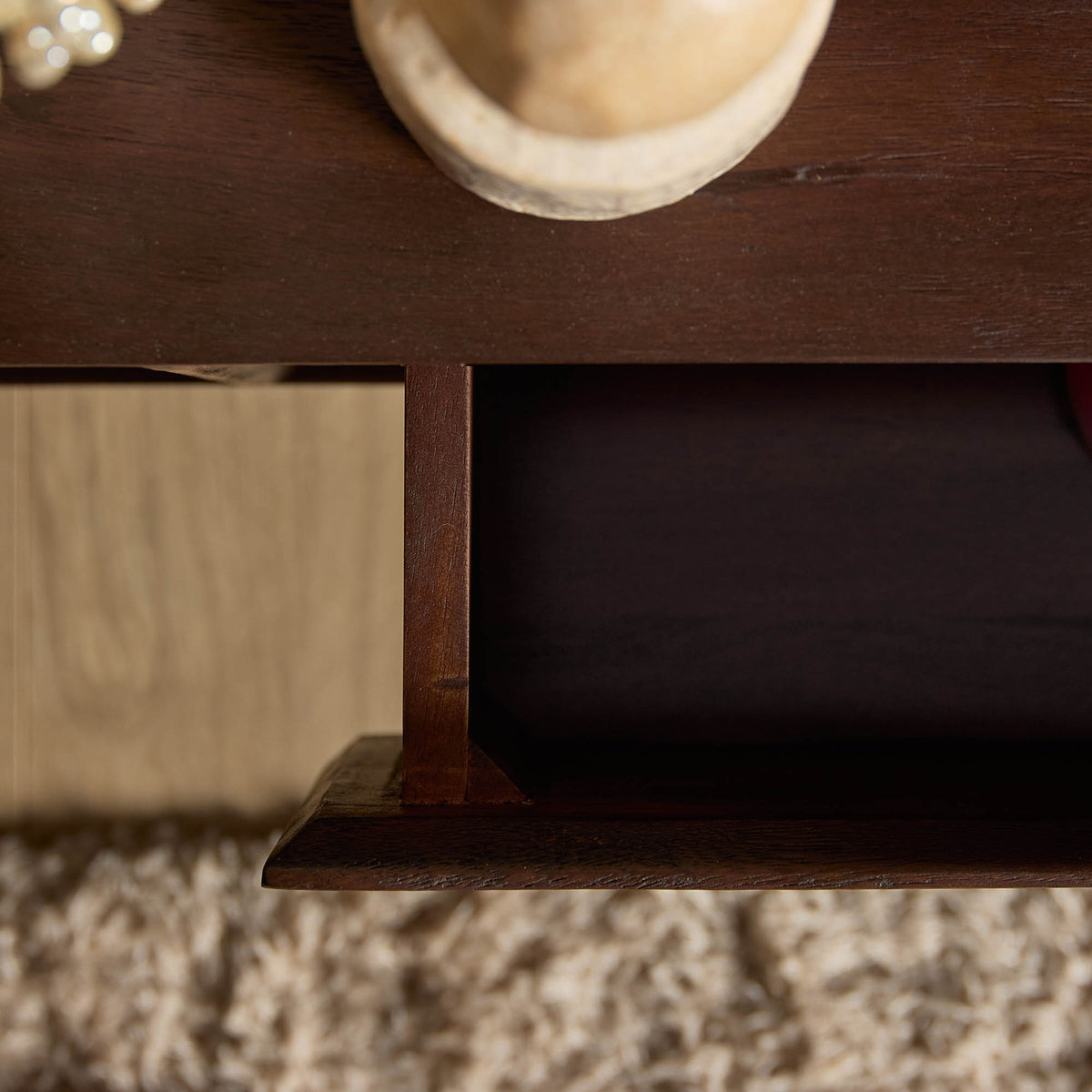 Floating TV Stand Ambiance Mango Wood Brown 160cm Starfurn