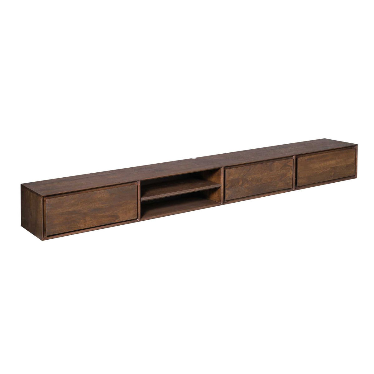 Floating TV Stand Ambiance Mango Wood Brown 240cm Starfurn
