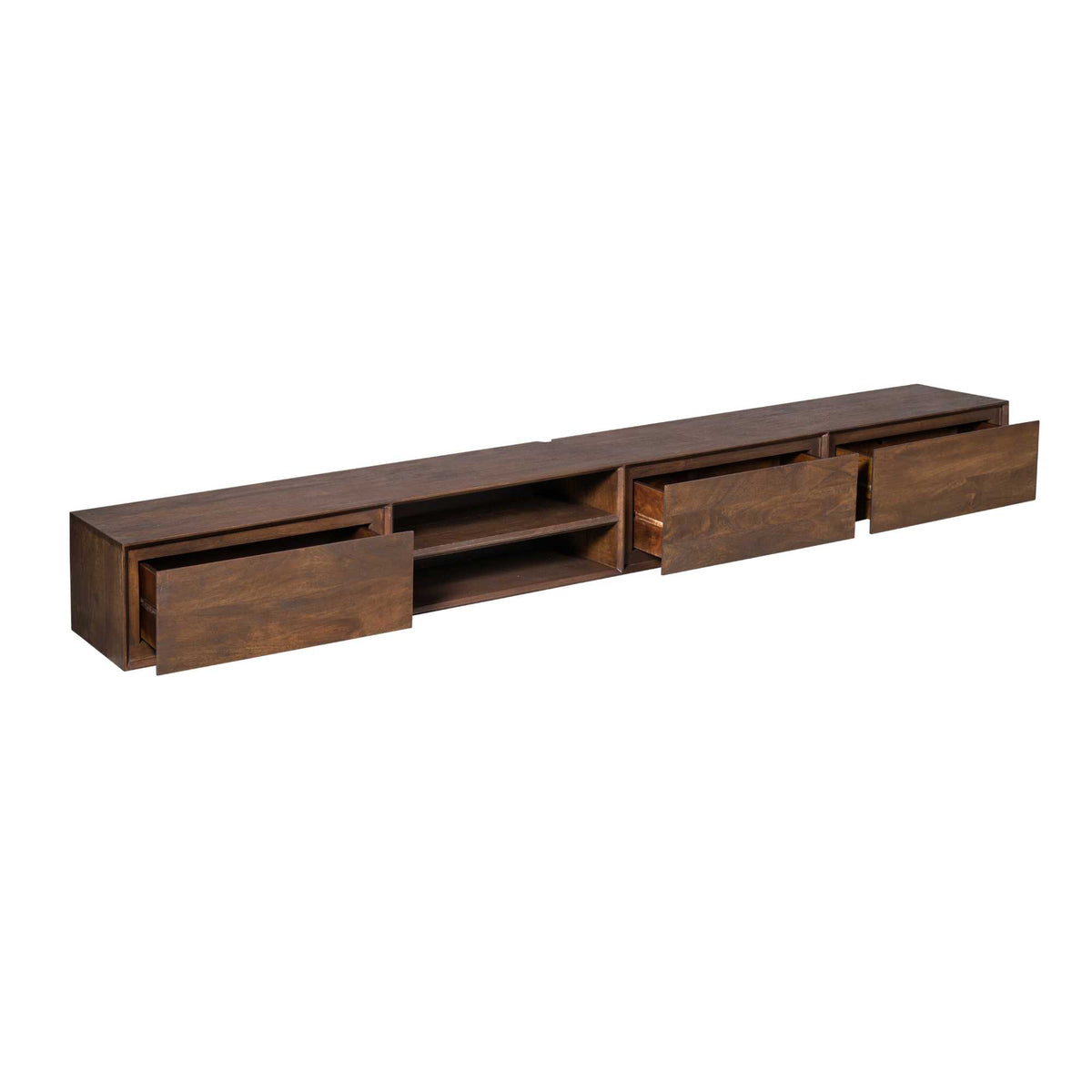 Floating TV Stand Ambiance Mango Wood Brown 240cm Starfurn