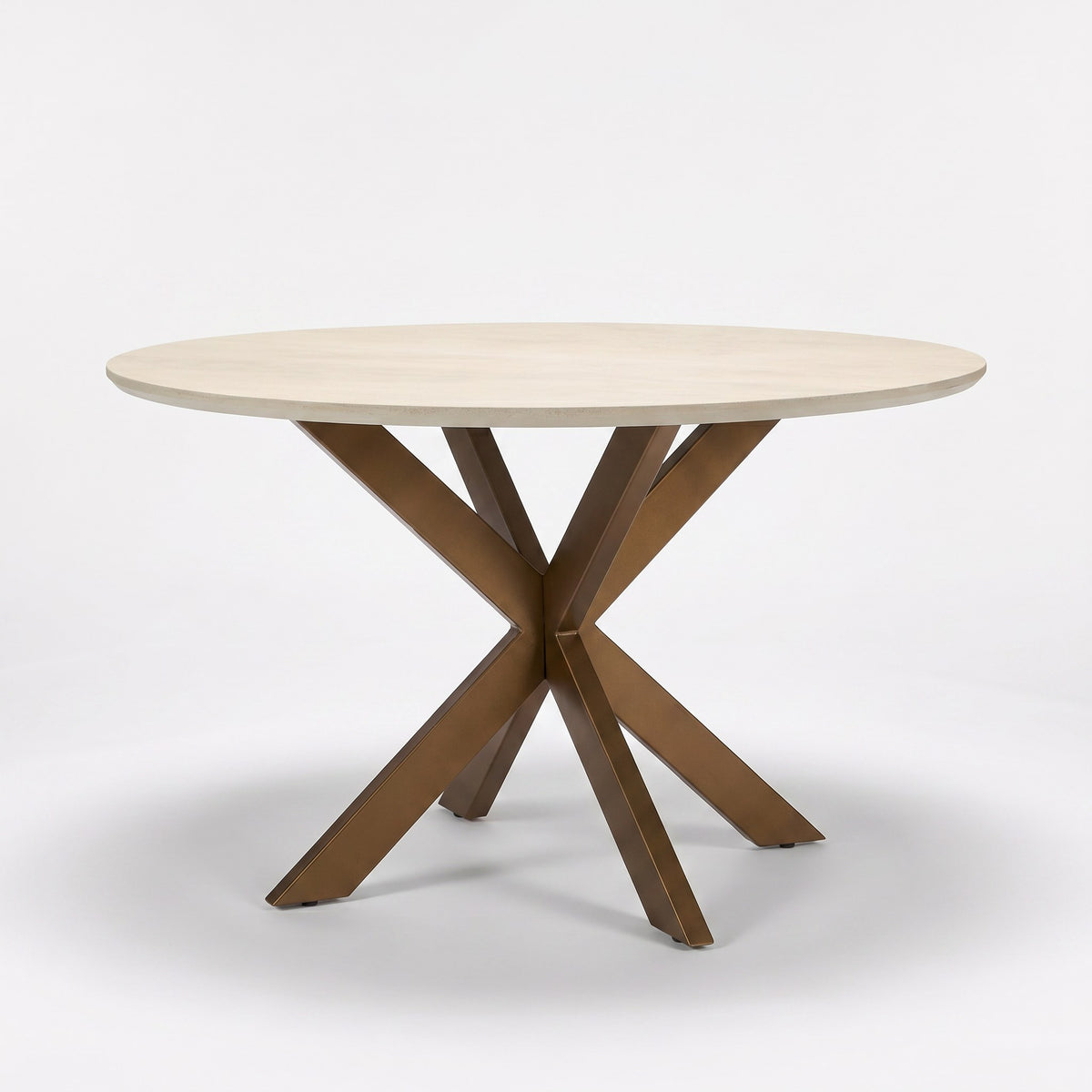 Madison Mango Wood Sand Round Dining Table 150cm Starfurn