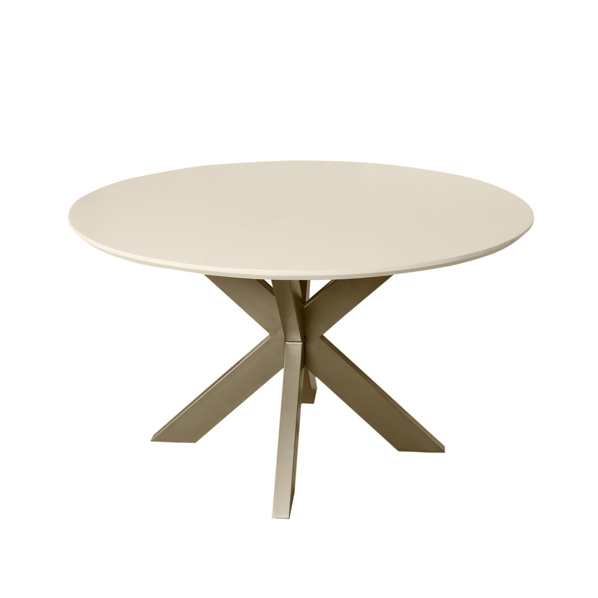 Madison Mango Wood Sand Dining Table Round 110cm Starfurn