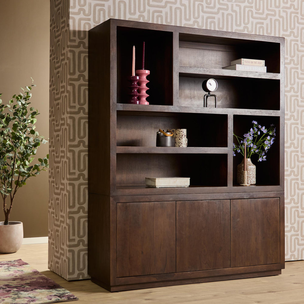 Compartment Cabinet Brussels Mango Wood Brown 160cm Starfurn