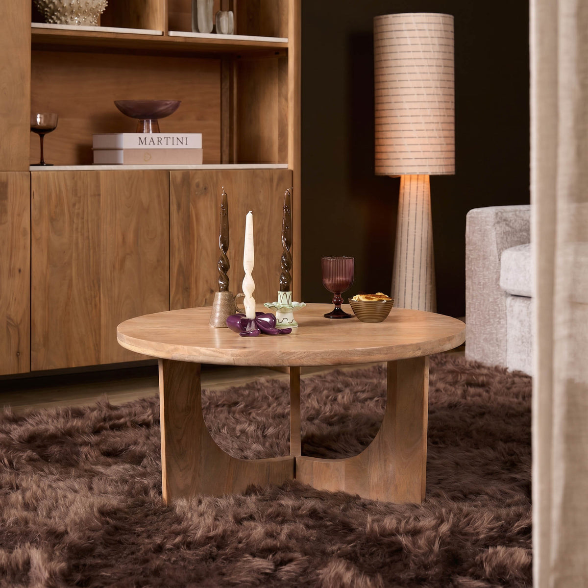 Coffee Table Guus Natural Mango Wood 80cm Starfurn