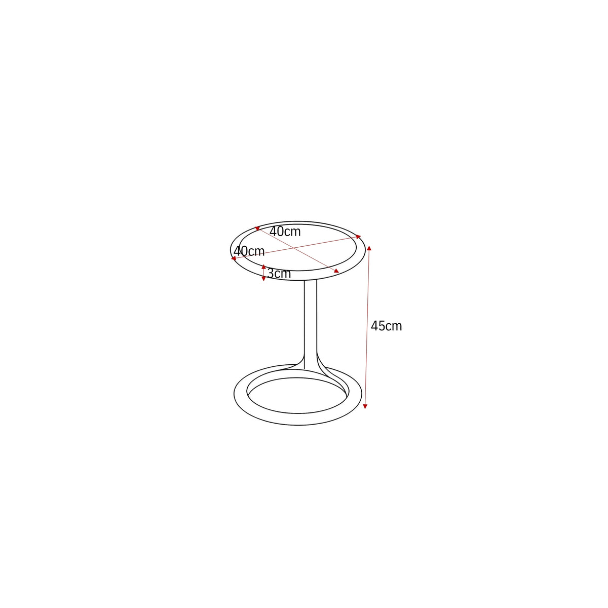 Coffee Table Elias White 60cm Starfurn