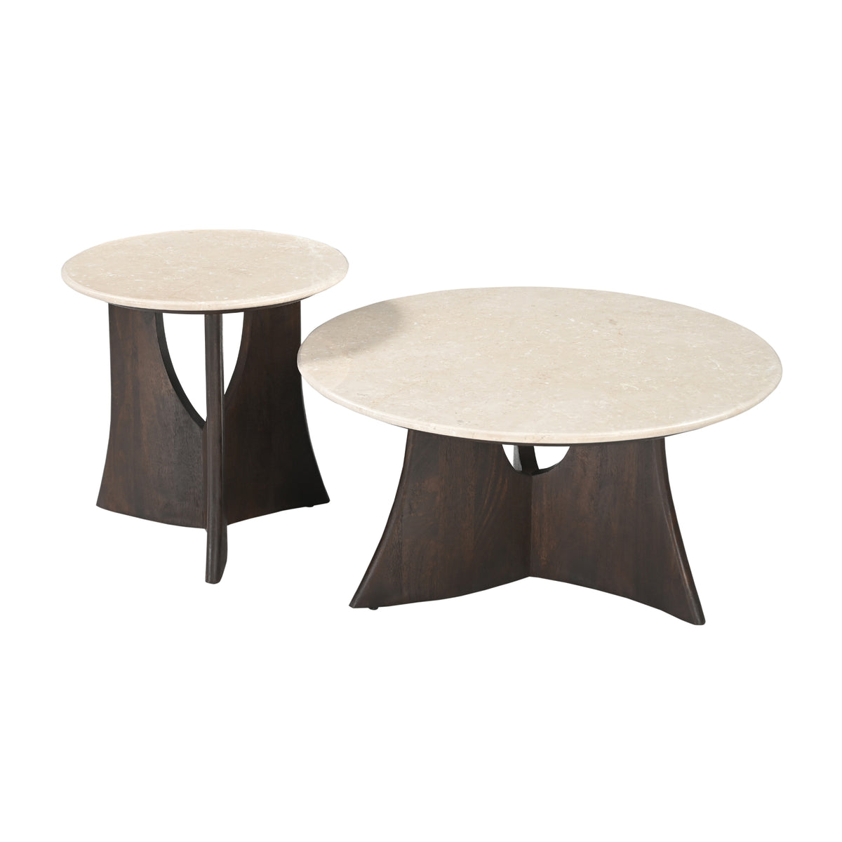 Side table Milo Botticino Marble 50cm Starfurn