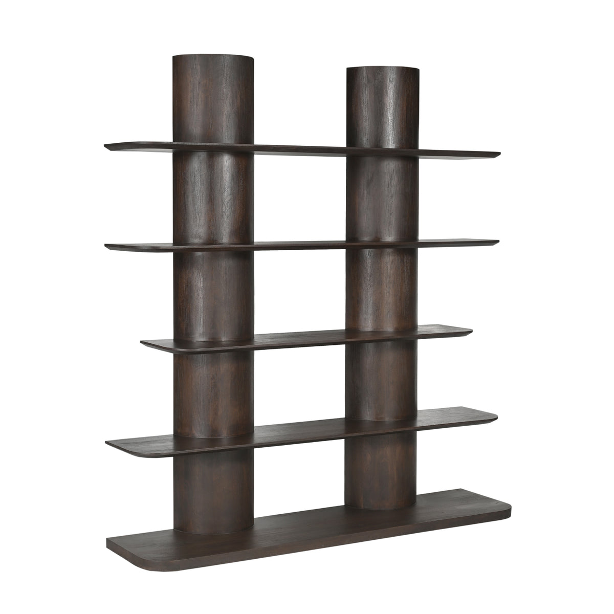 Finn Mango Wood Bookcase Brown 180cm Starfurn