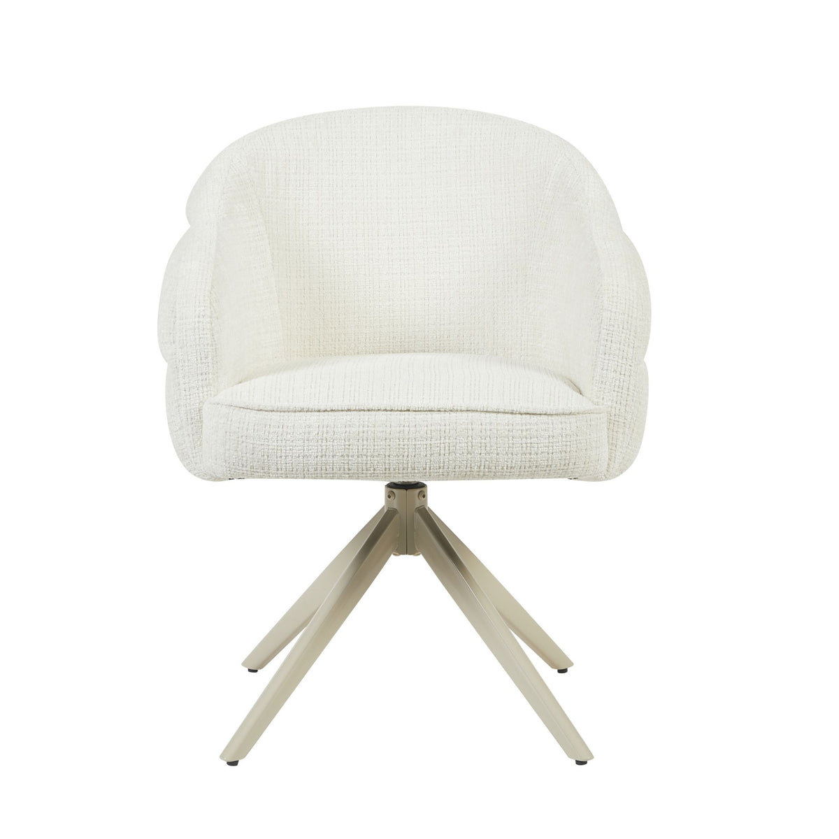 Dining Chair Bella Fabric Off White With Armrest Starfurn