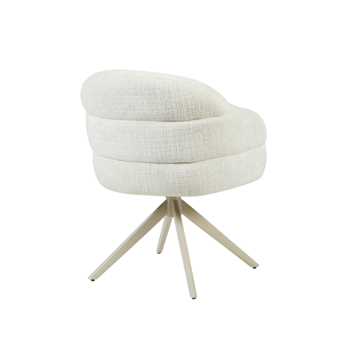 Dining Chair Bella Fabric Off White With Armrest Starfurn