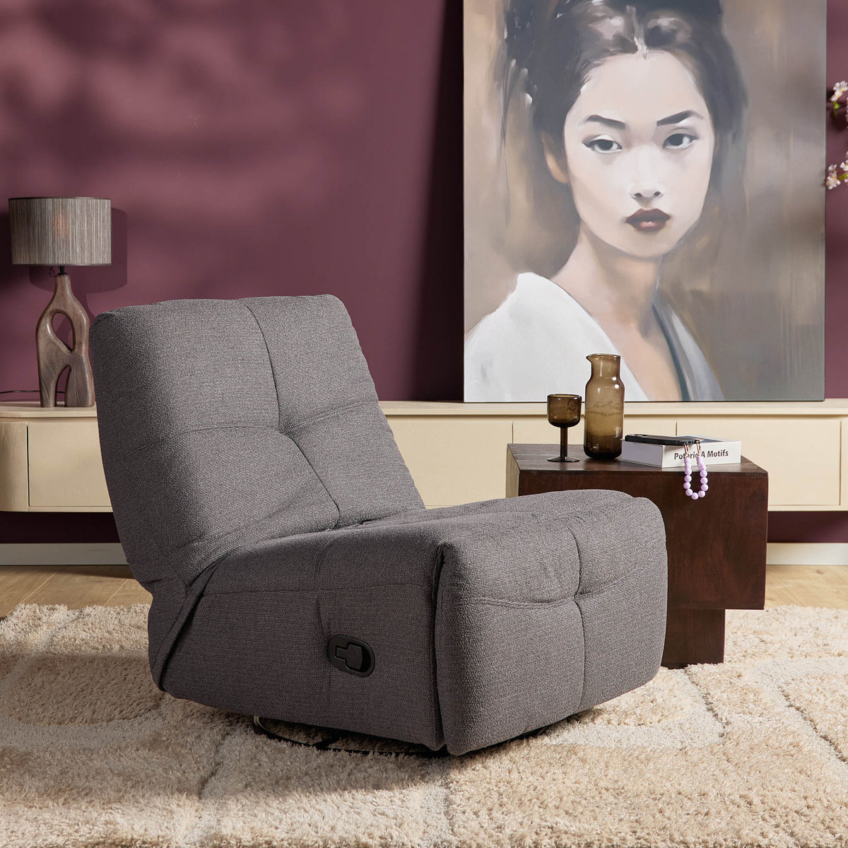 Relax armchair Lazy Fabric Dark grey Starfurn