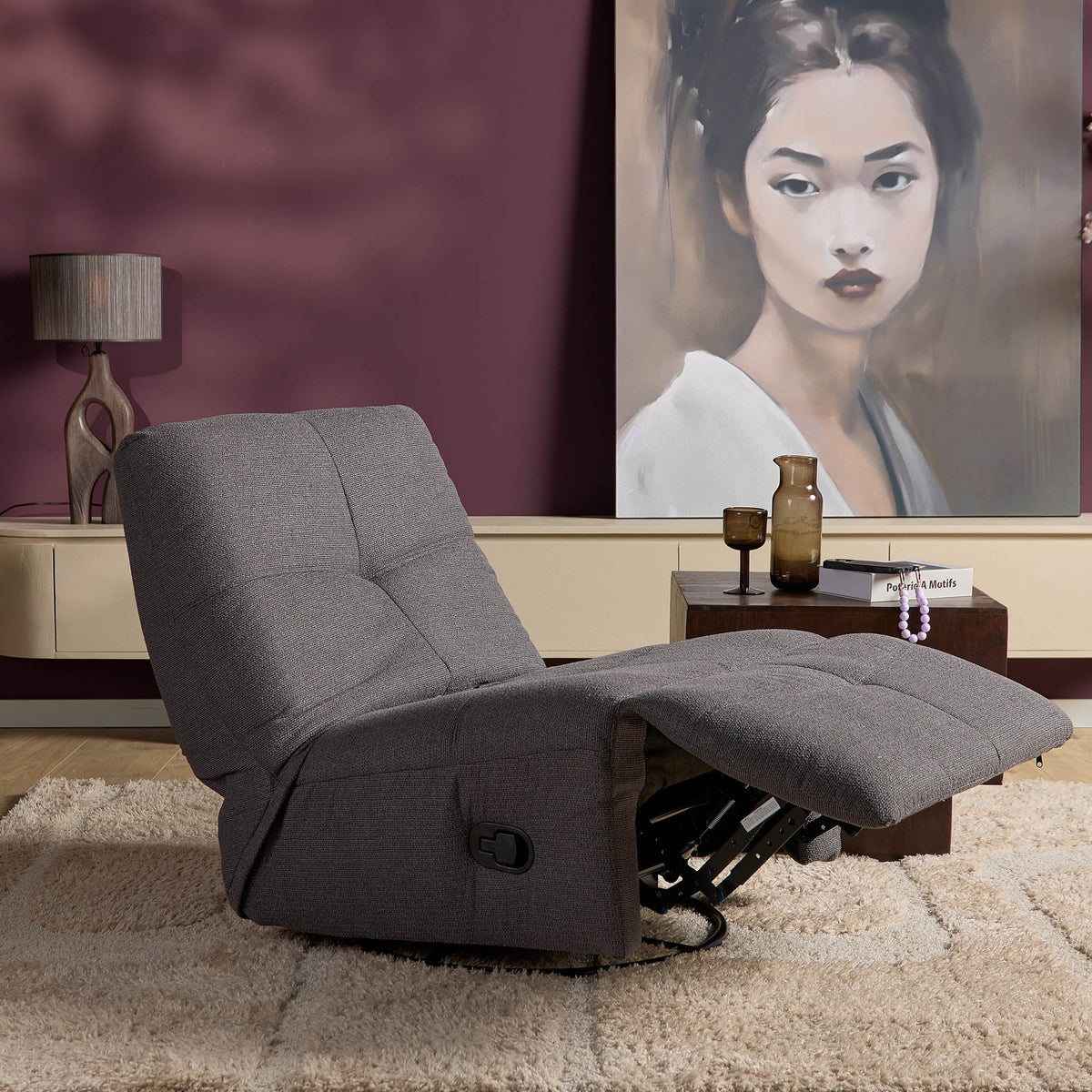 Relax armchair Lazy Fabric Dark grey Starfurn