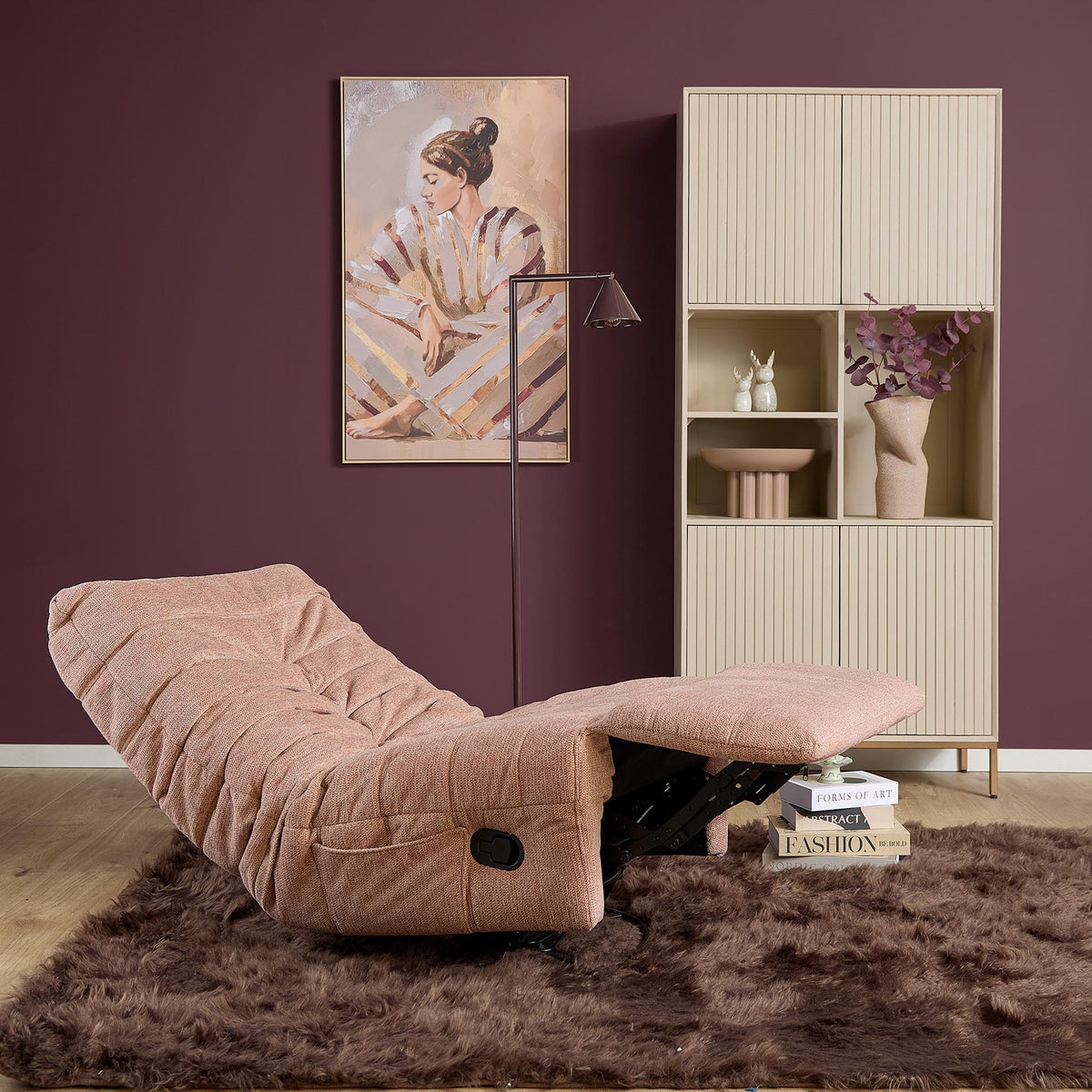 Relax armchair Zen Fabric Pink Starfurn