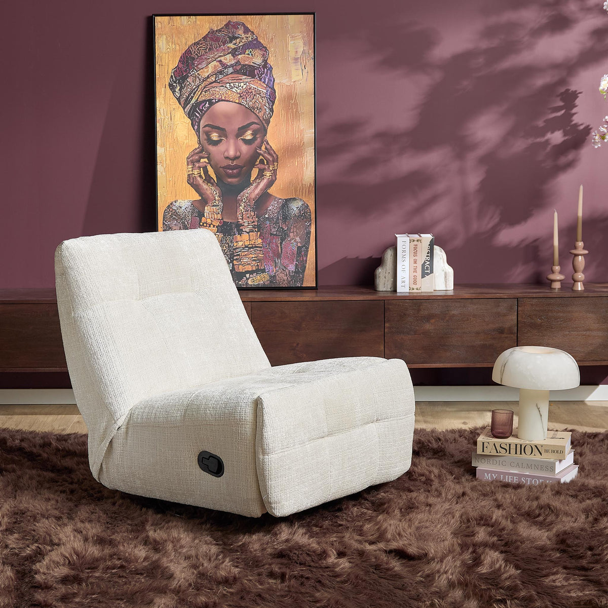 Relax armchair Chill Fabric Off White Starfurn